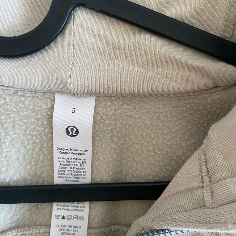 lululemon athletica Cream Zip-Up Hoodie Sweater - Picture 6 of 11
